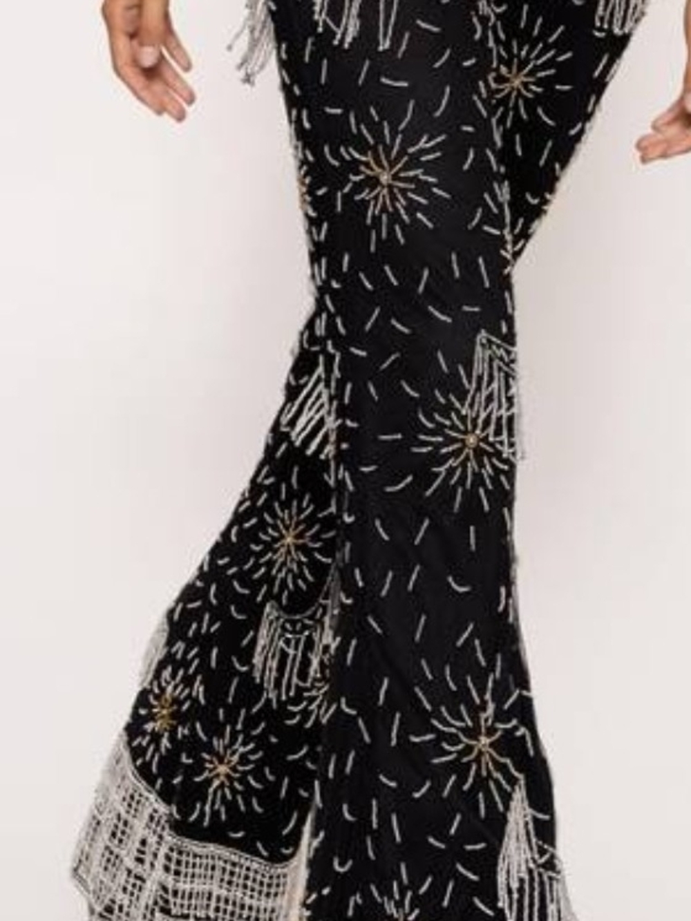 Nasty Gal Celestial Beaded Wide-Leg Pants - Picture 2 of 4